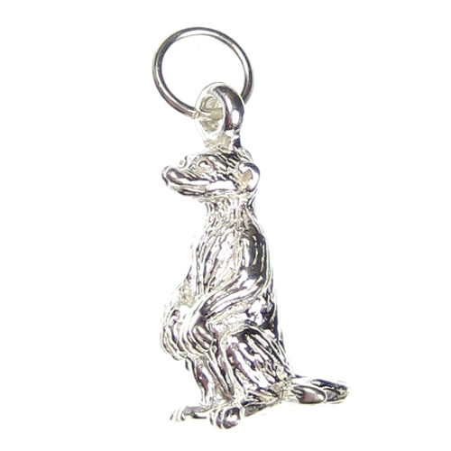 Meerkat Sterling Silver charm .925 x 1 Meerkats Meercat Meer Kat charms