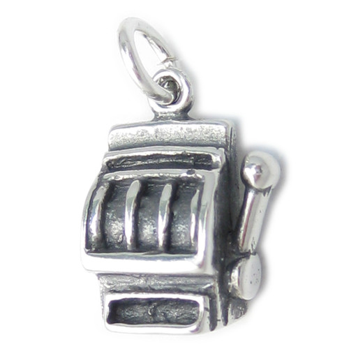 Fruit Machine sterling silver charm .925 x 1 Slot Machines charms