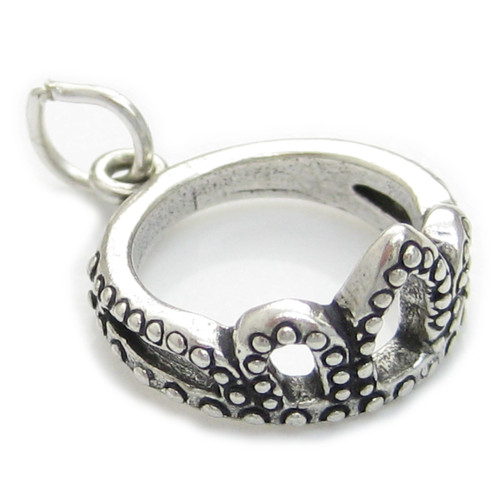Crown sterling silver charm .925 x 1 Royal King Queen Crowns charms B3