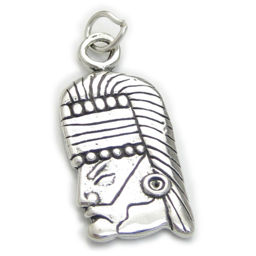 Maya Mayan Icon sterling silver charm pendant .925 x 1 Mayans charms