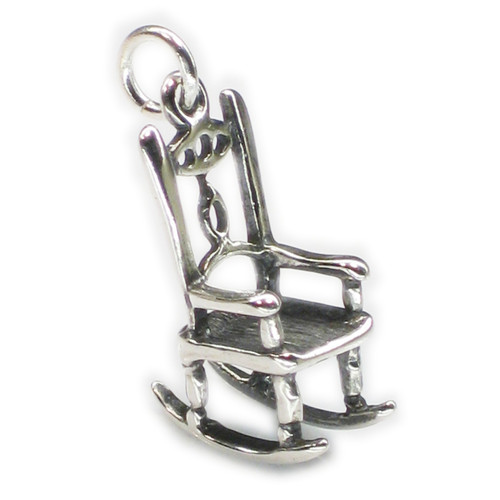 Rocking chair sterling silver charm .925 Rockers chairs charms A1