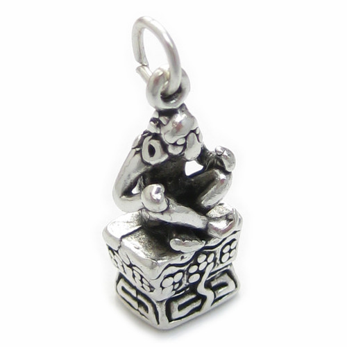 Maya Mayan Icon sterling silver charm pendant .925 Mayans charms A2