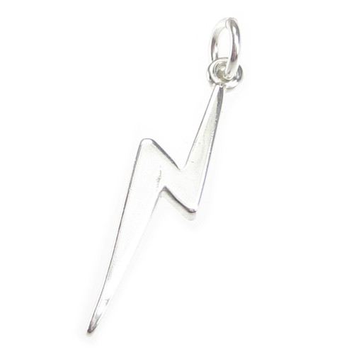 Lightning Bolt sterling silver charm .925 Weather Storms charms