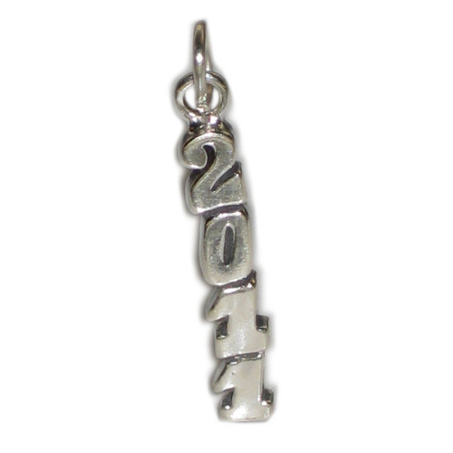 2011 Year sterling silver charm .925 Anniversary Birthday charms