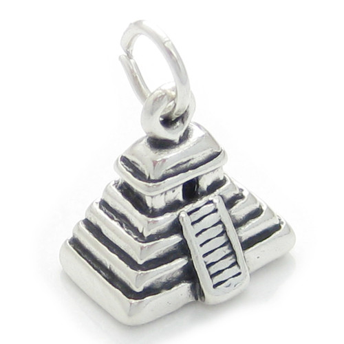 Maya Mayan Pyramid sterling silver charm .925 x 1 Mayans charms