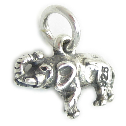 Elephant Tiny sterling silver charm .925 x 1 Elephants charms
