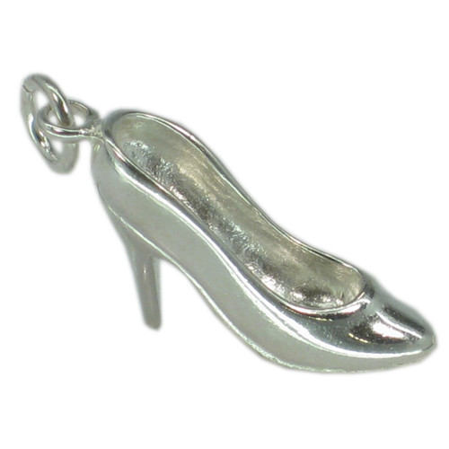 High Heel Pump Shoe sterling silver charm .925 x 1 Shoes charms
