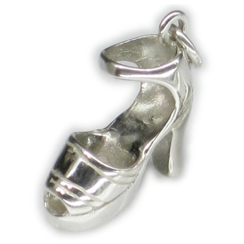 Platform Heel Shoe sterling silver charm .925 x 1 Shoes charms