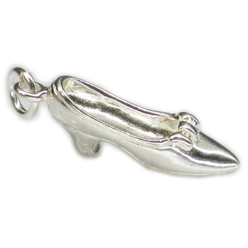 Shoe Low Heel Style sterling silver charm .925 x 1 Shoes charms