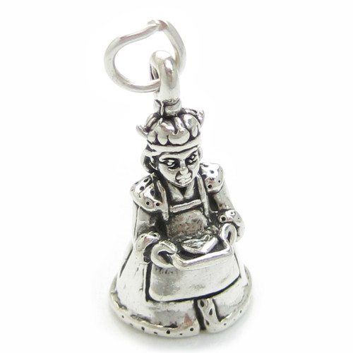 Queen of Hearts sterling silver charm .925 x 1 Nursery Rhyme charms