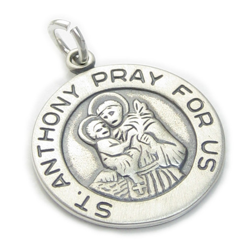 Saint Anthony sterling silver charm .925 x 1 Holy Caring charms