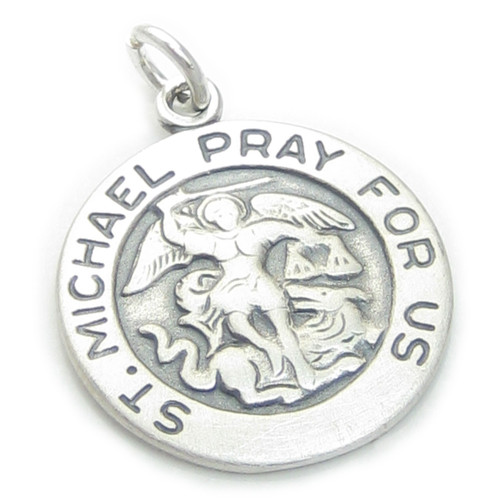 St Michael the Archangel sterling silver charm .925 x 1 Saint charms