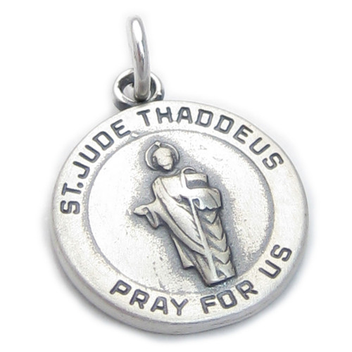 Saint Jude Thaddeus sterling silver charm .925 x 1 St Judes charms
