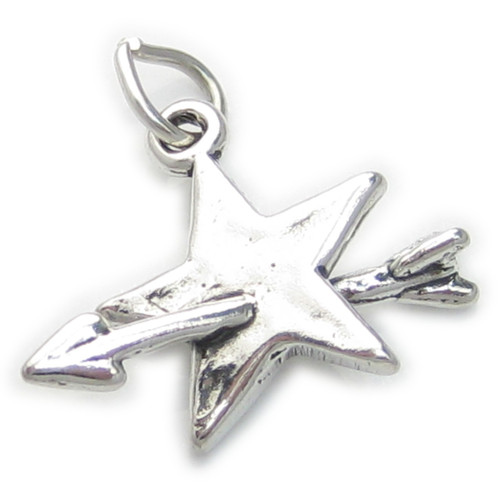 Star with Arrow sterling silver charm .925 x 1 Stars Arrows charms