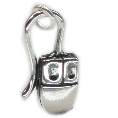 Computer Mouse sterling silver charm .925 x 1 Computers IT charms