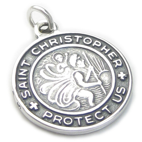 Saint Christopher sterling silver charm .925 Saints charms A1