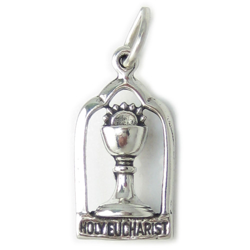 Eucharist sterling silver charm .925 x 1 Holy Christian charms
