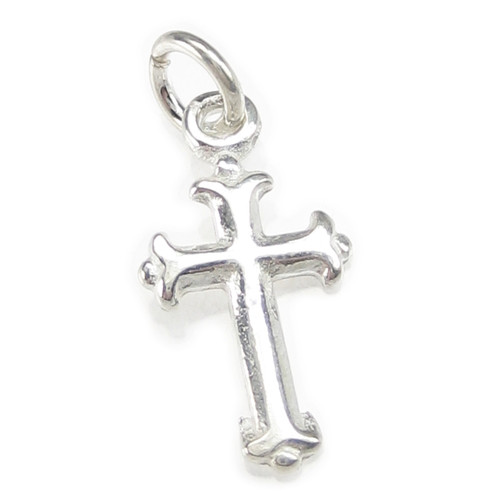 Cross small sterling silver charm .925 x 1 Crosses and holy charms