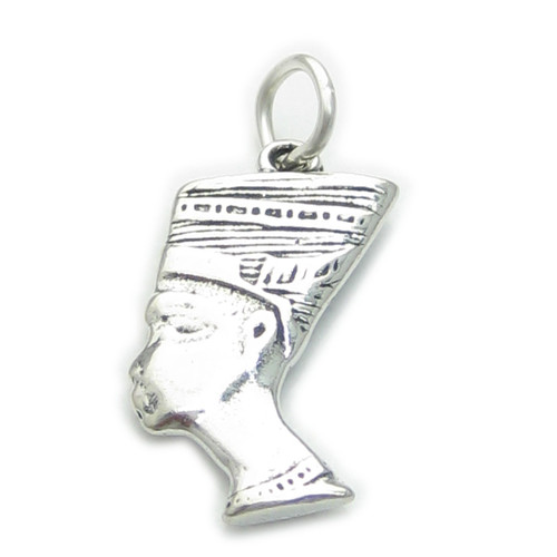 Nefertiti Egyptian Queen sterling silver charm .925 x 1 Egypt Queens