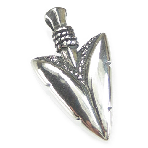 Arrow Head 2D sterling silver pendant .925 Arrowhead pendants