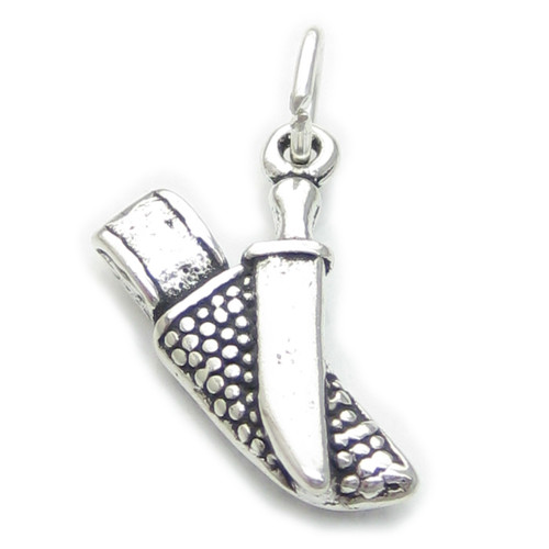 Knife with Sheath sterling silver charm .925 Knives charms
