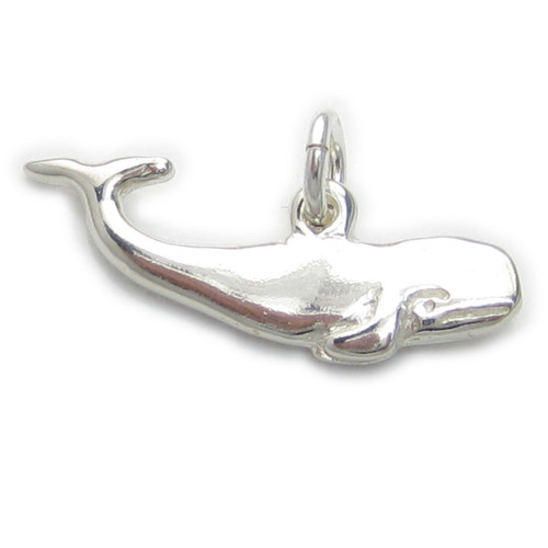 Whale sterling silver charm .925 x 1 Whales charms A1