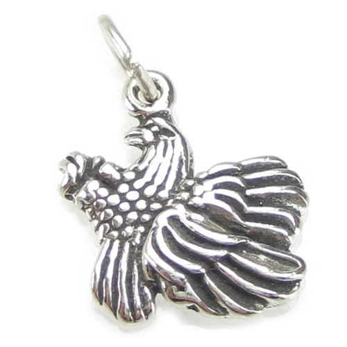 Eagle 2D sterling silver charm .925 x 1 Birds and Eagles charms