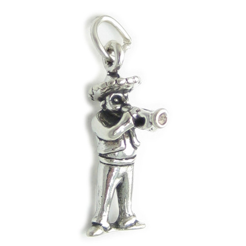 Mariachi Band Horn Player sterling silver charm .925 Music charms