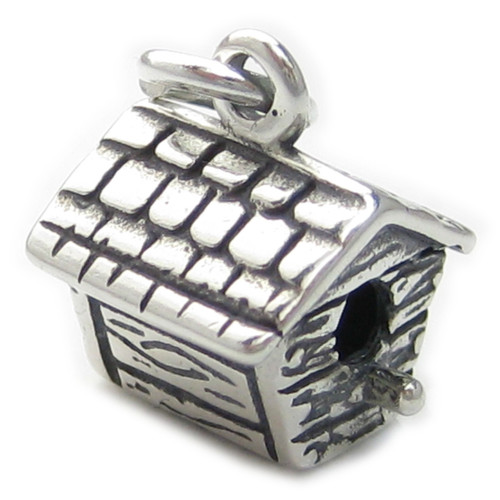 Bird House Box sterling silver charm .925 x 1 Birdbox charms