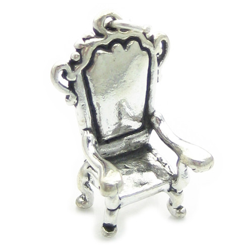 Throne sterling silver charm .925 fit for a Queen or King