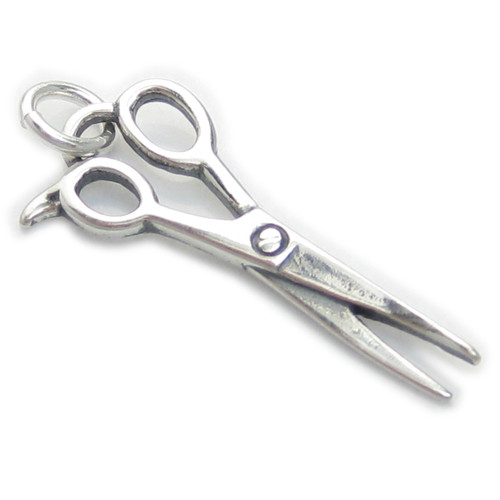 Scissors sterling silver charm .925 Hairdressing Barber charms
