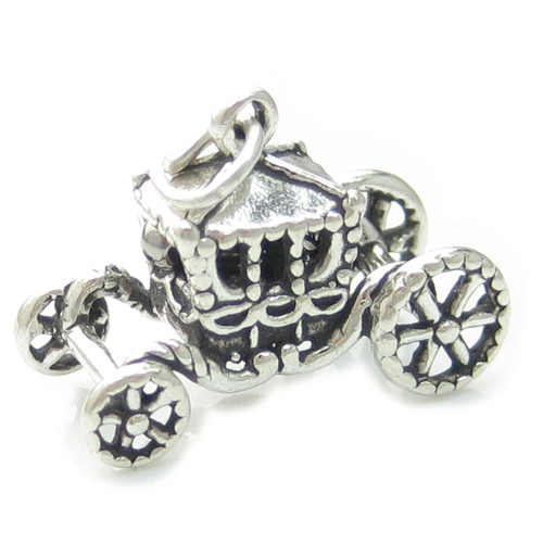 Royal Coronation Coach Carriage sterling silver charm .925 x 1 Royalty