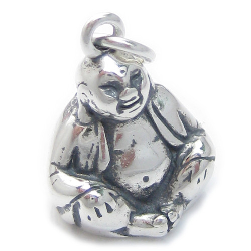 Buddha sterling silver charm .925 x 1 Buddahs charms