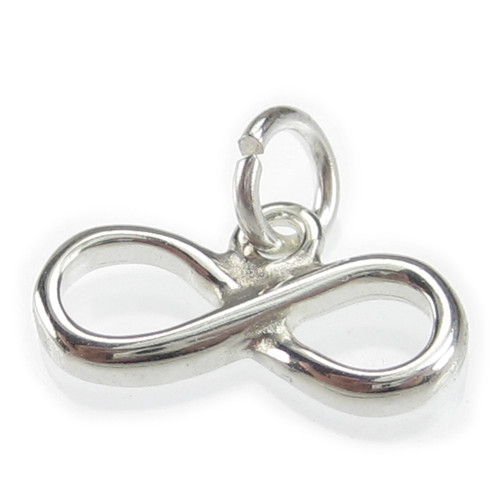 Infinity small sterling silver charm .925 x 1 Forever Love charms