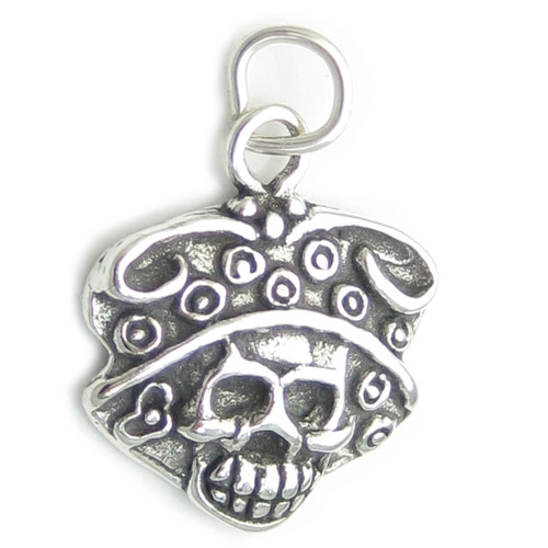 Shield with Skull Katrina sterling silver charm .925 x 1 Skulls charms