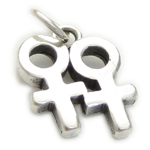 Double Venus Female sterling silver charm .925 x 1 Woman Women charms