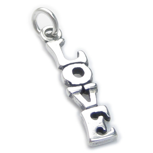 LOVE sterling silver charm .925 x 1 Love charms
