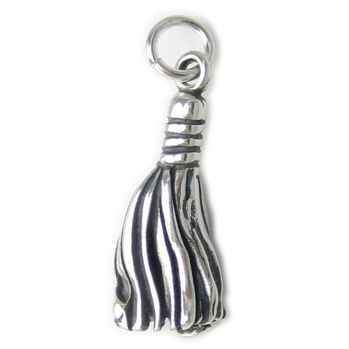 Tassel sterling silver charm .925 x 1 Tassle Tassels charms