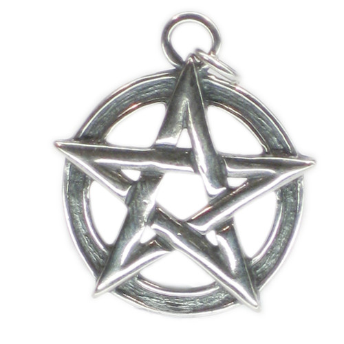 Pentagram sterling silver charm pendant .925 x 1 pentagram charms