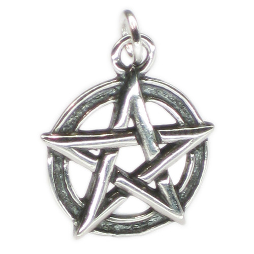 Pentagram sterling silver charm pendant .925 x 1 pentagram charms L