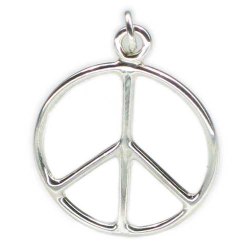 Peace sterling silver pendant charm .925 x1 Peaceful charms and pendants