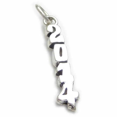2014 sterling silver charm .925 x 1 Winter s Year charms A1