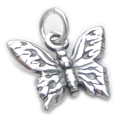 Butterfly sterling silver charm .925 x 1 Butterflies charms.