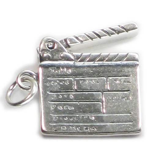 Movie Clapperboard opening silver charm .925 x1 Movies Films charms