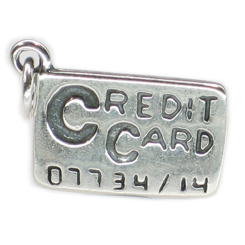 Credit Card Debit sterling silver charm .925 x1 Charge Cards charms