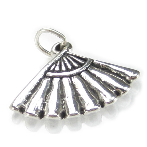 Hand Fan sterling silver charm .925 x 1 Fans and cooling charms