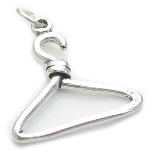 Coat hanger sterling silver charm .925 Clothes Hangers charms