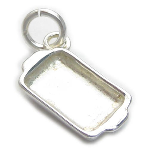 Baking Tray Casserole Dish TINY sterling silver charm .925 x1 Cooking charms