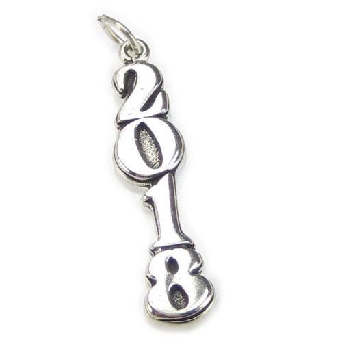 2018 year sterling silver charm .925 x 1 Years Anniversary Graduate