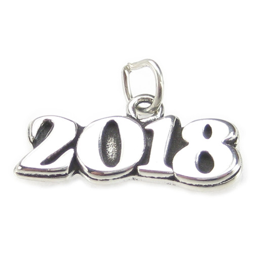 2018 year sterling silver charm .925 x 1 Years Anniversary Graduate A1